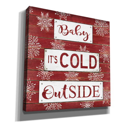 Image of 'Baby It's Cold Outside Red' by Cindy Jacobs, Canvas Wall Art