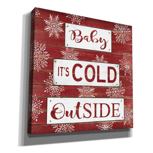 'Baby It's Cold Outside Red' by Cindy Jacobs, Canvas Wall Art
