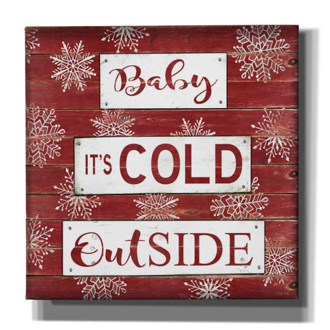 Image of 'Baby It's Cold Outside Red' by Cindy Jacobs, Canvas Wall Art