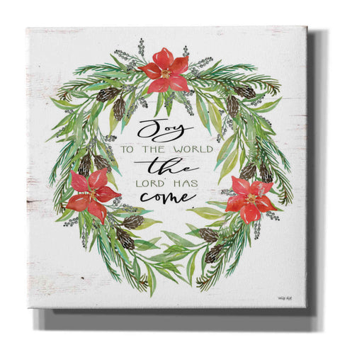 Image of 'Joy to the World Wreath' by Cindy Jacobs, Canvas Wall Art