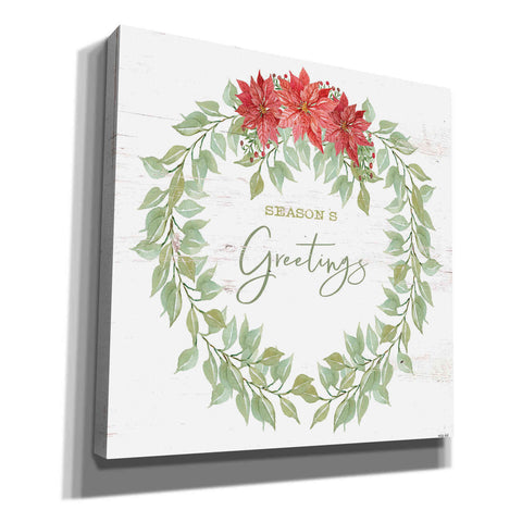 Image of 'Season's Greetings Wreath' by Cindy Jacobs, Canvas Wall Art