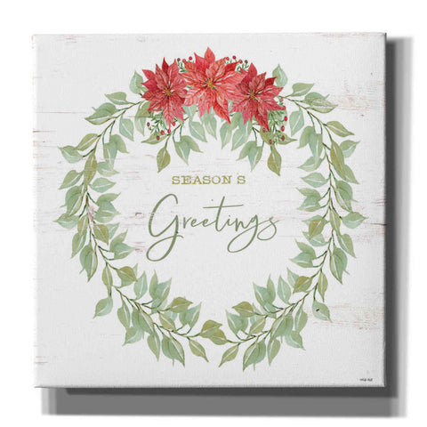 Image of 'Season's Greetings Wreath' by Cindy Jacobs, Canvas Wall Art