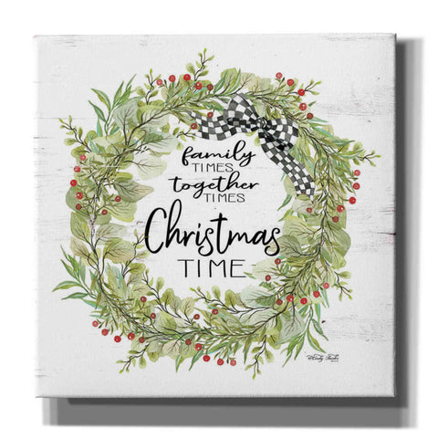 Image of 'Christmas Time Wreath' by Cindy Jacobs, Canvas Wall Art
