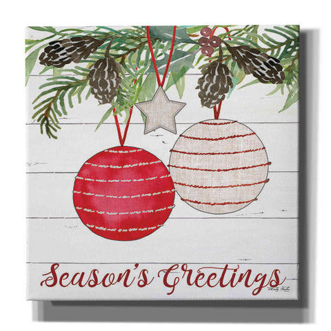 Image of 'Season's Greetings Ornaments' by Cindy Jacobs, Canvas Wall Art