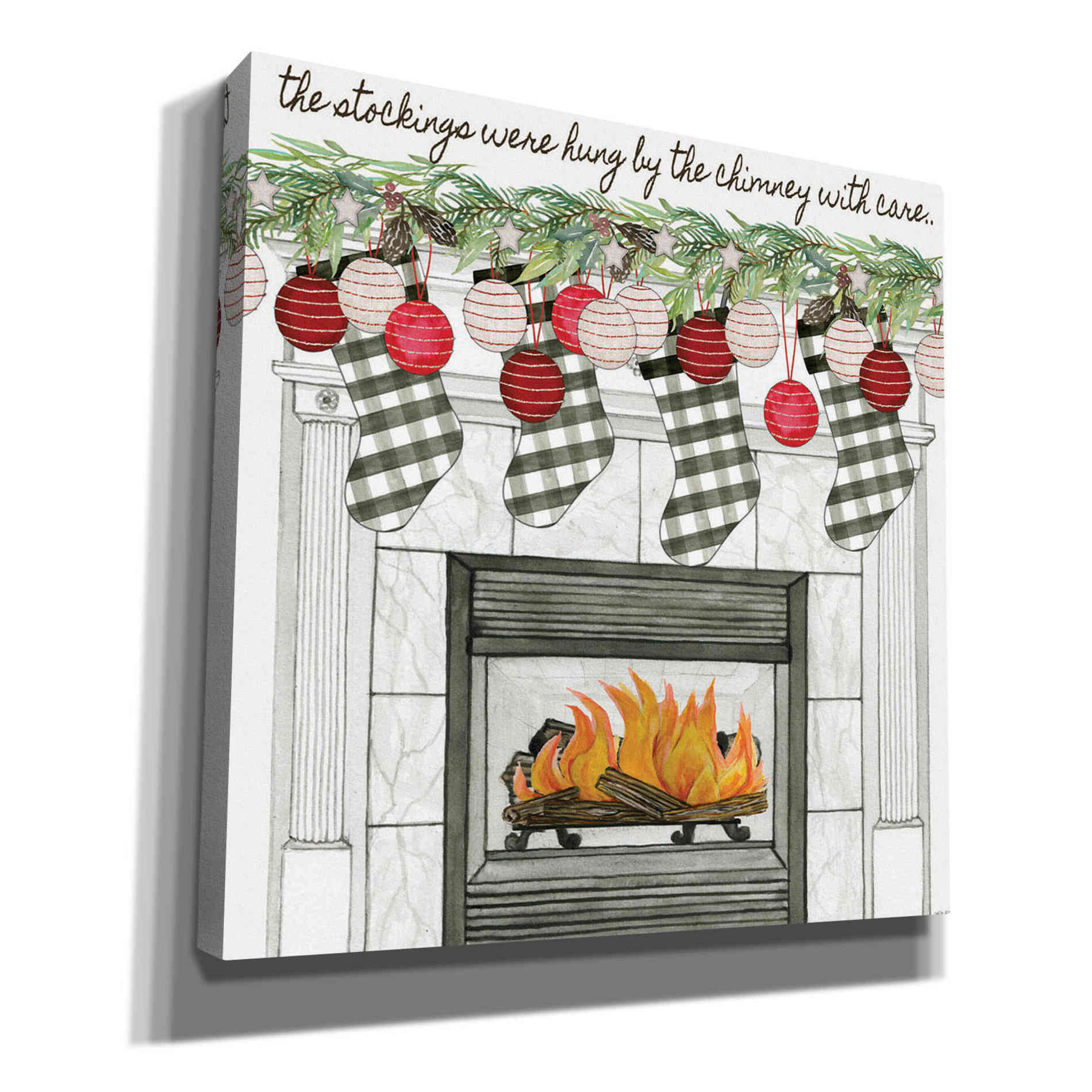 'The Stockings Were Hung' by Cindy Jacobs, Canvas Wall Art