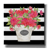 'Fuchsia Flores Stripes' by Cindy Jacobs, Canvas Wall Art