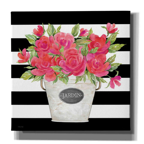 Image of 'Fuchsia Jardin Stripes' by Cindy Jacobs, Canvas Wall Art