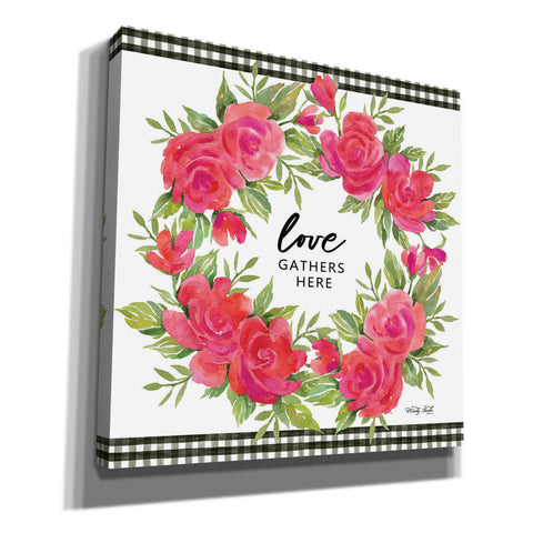 Image of 'Love Gathers Here Flower Crown' by Cindy Jacobs, Canvas Wall Art