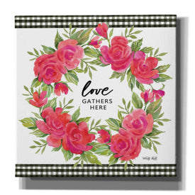 'Love Gathers Here Flower Crown' by Cindy Jacobs, Canvas Wall Art