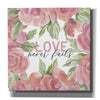 'Love Never Fails Roses' by Cindy Jacobs, Canvas Wall Art