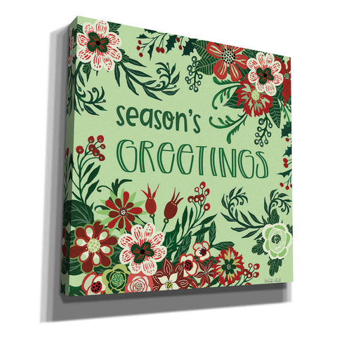Image of 'Season's Greetings Florals' by Cindy Jacobs, Canvas Wall Art