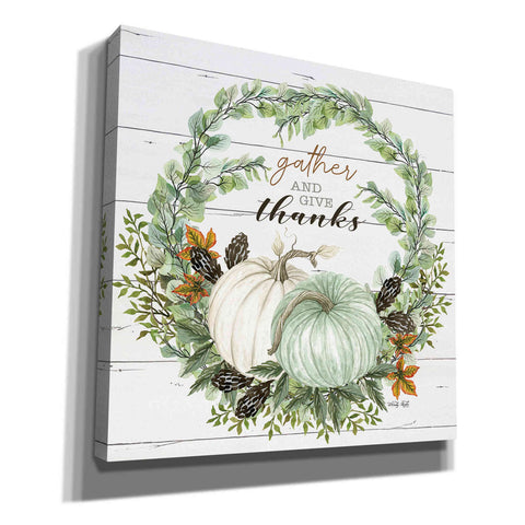 Image of 'Gather and Give Thanks Wreath' by Cindy Jacobs, Canvas Wall Art