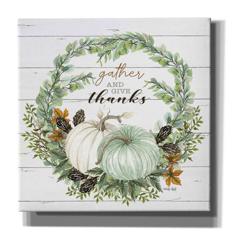 Image of 'Gather and Give Thanks Wreath' by Cindy Jacobs, Canvas Wall Art
