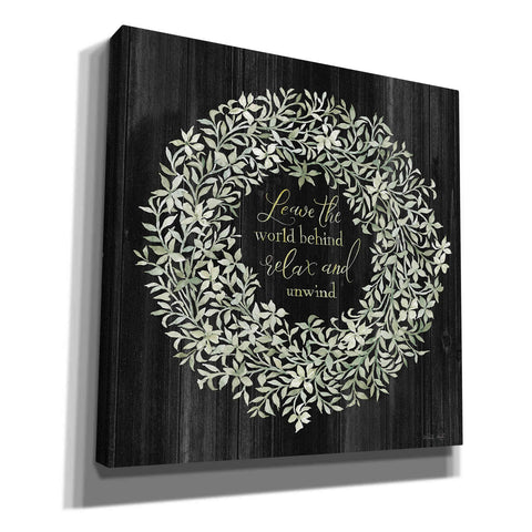 Image of 'Leave the World Behind Wreath' by Cindy Jacobs, Canvas Wall Art