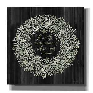 'Leave the World Behind Wreath' by Cindy Jacobs, Canvas Wall Art