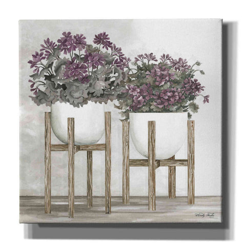 Image of 'Potted Geraniums' by Cindy Jacobs, Canvas Wall Art