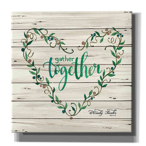 Image of 'Gather Together Heart Wreath' by Cindy Jacobs, Canvas Wall Art