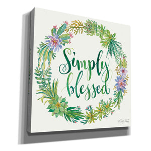 'Simply Blessed Succulent Wreath' by Cindy Jacobs, Canvas Wall Art