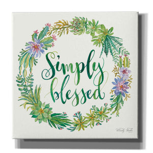 'Simply Blessed Succulent Wreath' by Cindy Jacobs, Canvas Wall Art