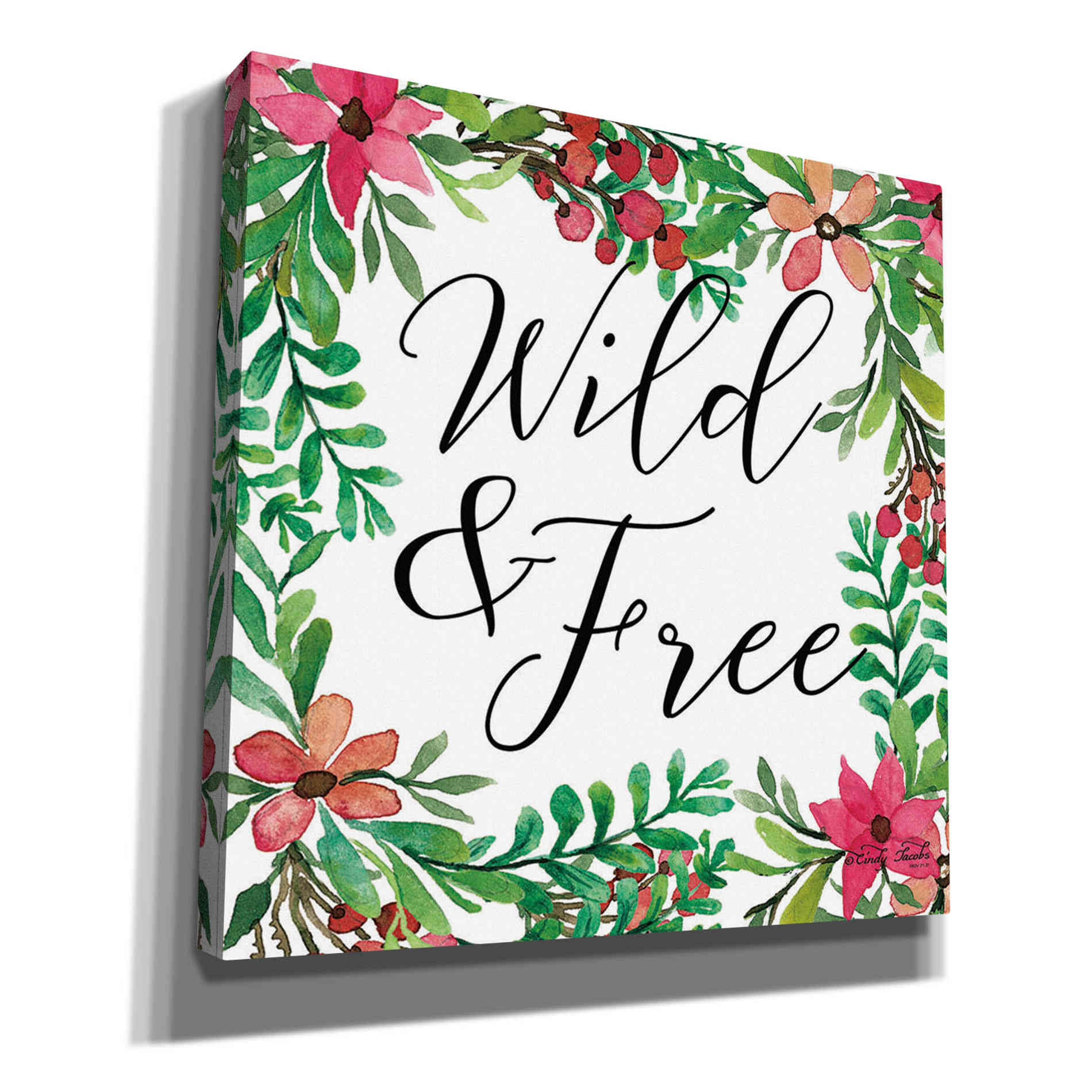 'Wild & Free Greenery' by Cindy Jacobs, Canvas Wall Art
