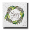 'Happy Holidays Wreath' by Cindy Jacobs, Canvas Wall Art