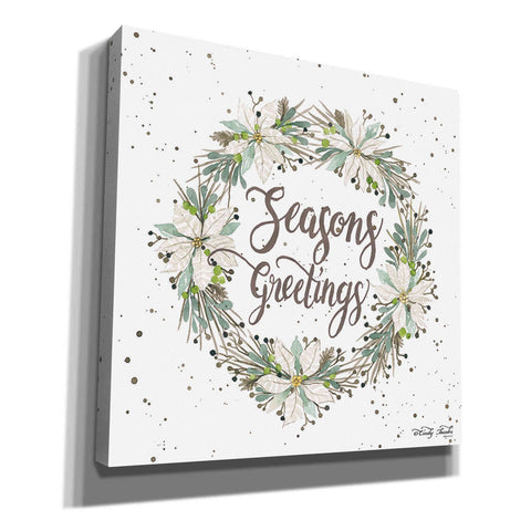 Image of 'Seasons Greetings Wreath III' by Cindy Jacobs, Canvas Wall Art