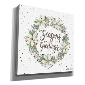 'Seasons Greetings Wreath III' by Cindy Jacobs, Canvas Wall Art