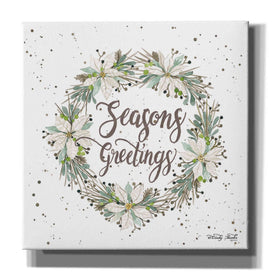 'Seasons Greetings Wreath III' by Cindy Jacobs, Canvas Wall Art