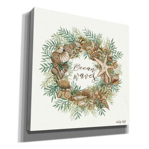 'Ocean Waves Shell Wreath' by Cindy Jacobs, Canvas Wall Art