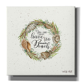 'Never Too Much Beach Shell Wreath' by Cindy Jacobs, Canvas Wall Art