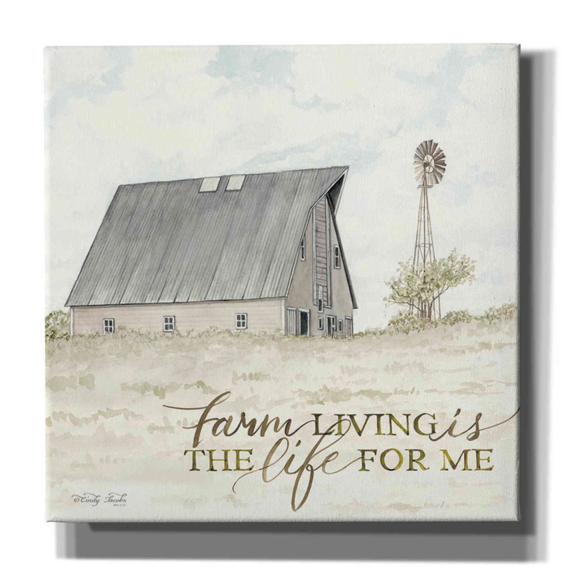 'Farm Living' by Cindy Jacobs, Canvas Wall Art