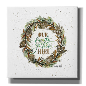 'Our Family Gathers Here Wreath' by Cindy Jacobs, Canvas Wall Art
