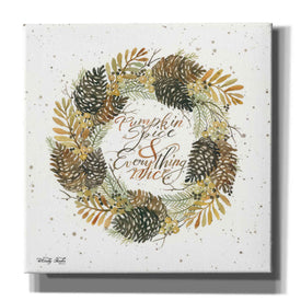 'Pumpkin Spice Wreath' by Cindy Jacobs, Canvas Wall Art