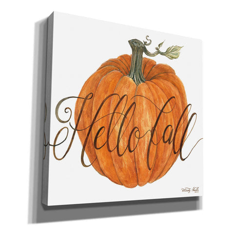 Image of 'Hello Fall Pumpkin' by Cindy Jacobs, Canvas Wall Art