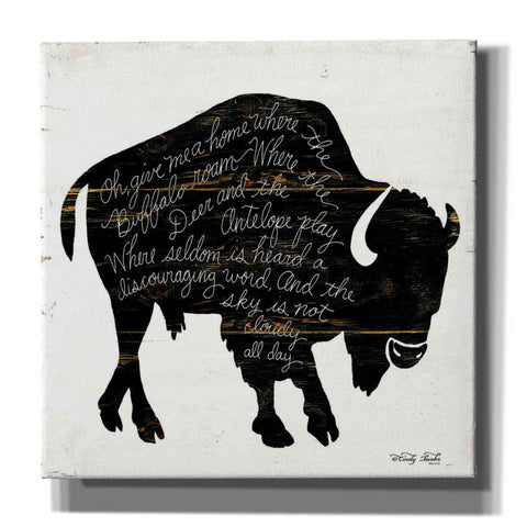 'Buffalo in Black' by Cindy Jacobs, Canvas Wall Art