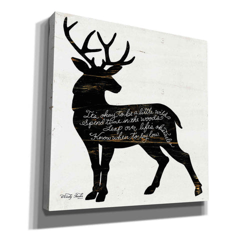 Image of 'Deer in Black' by Cindy Jacobs, Canvas Wall Art