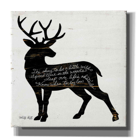Image of 'Deer in Black' by Cindy Jacobs, Canvas Wall Art