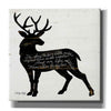 'Deer in Black' by Cindy Jacobs, Canvas Wall Art