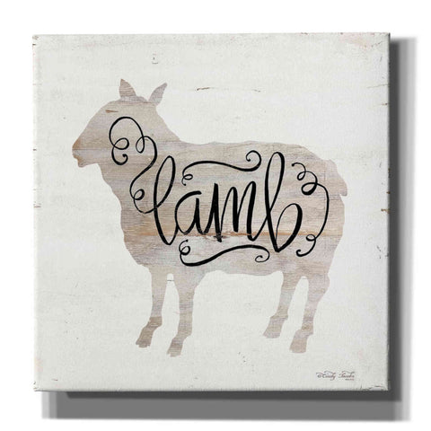Image of 'Lamb in Beige' by Cindy Jacobs, Canvas Wall Art