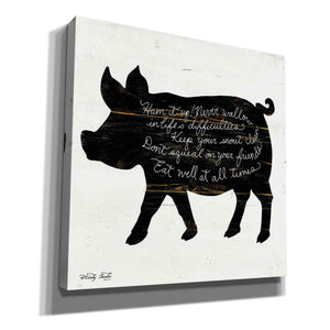 'Pig - Ham it Up' by Cindy Jacobs, Canvas Wall Art