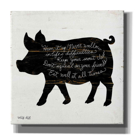 Image of 'Pig - Ham it Up' by Cindy Jacobs, Canvas Wall Art