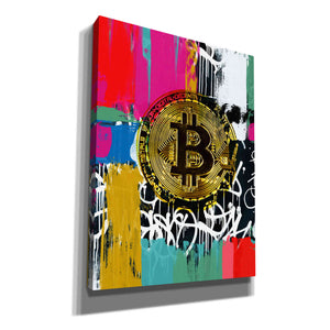 'Cryptocurrency Bitcoin Graffiti 2-1' by Irena Orlov, Canvas Wall Art