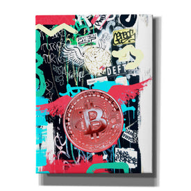 'Bitcoin Street Art 2' by Irena Orlov, Canvas Wall Art