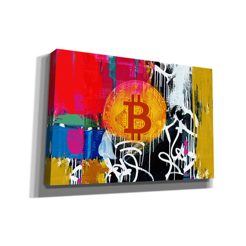 Image of 'Cryptocurrency Bitcoin Graffiti 1' by Irena Orlov, Canvas Wall Art