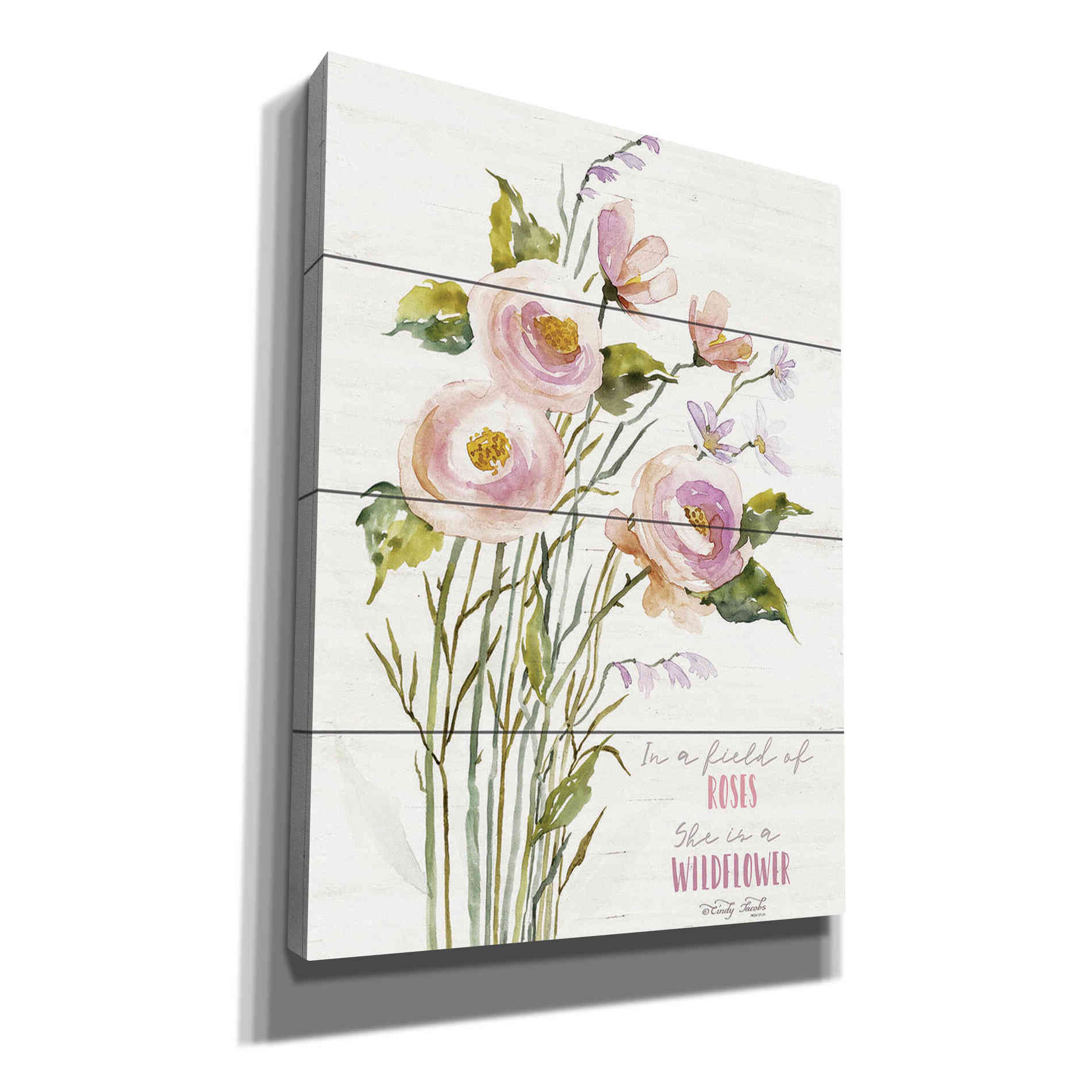 'She is a Wildflower' by Cindy Jacobs, Canvas Wall Art