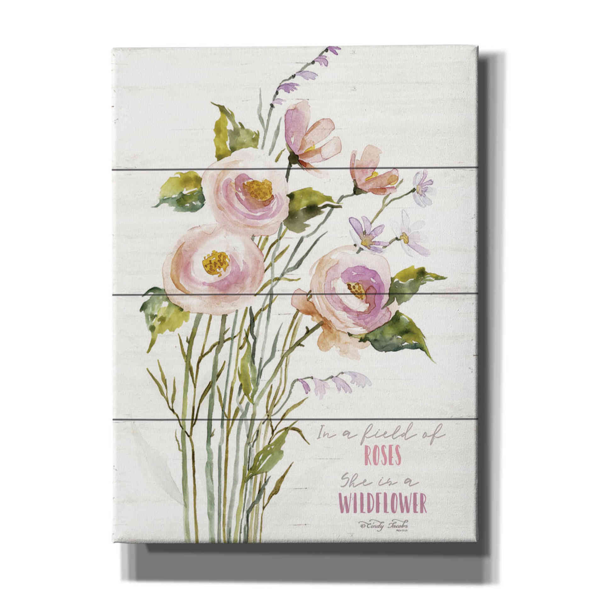 'She is a Wildflower' by Cindy Jacobs, Canvas Wall Art