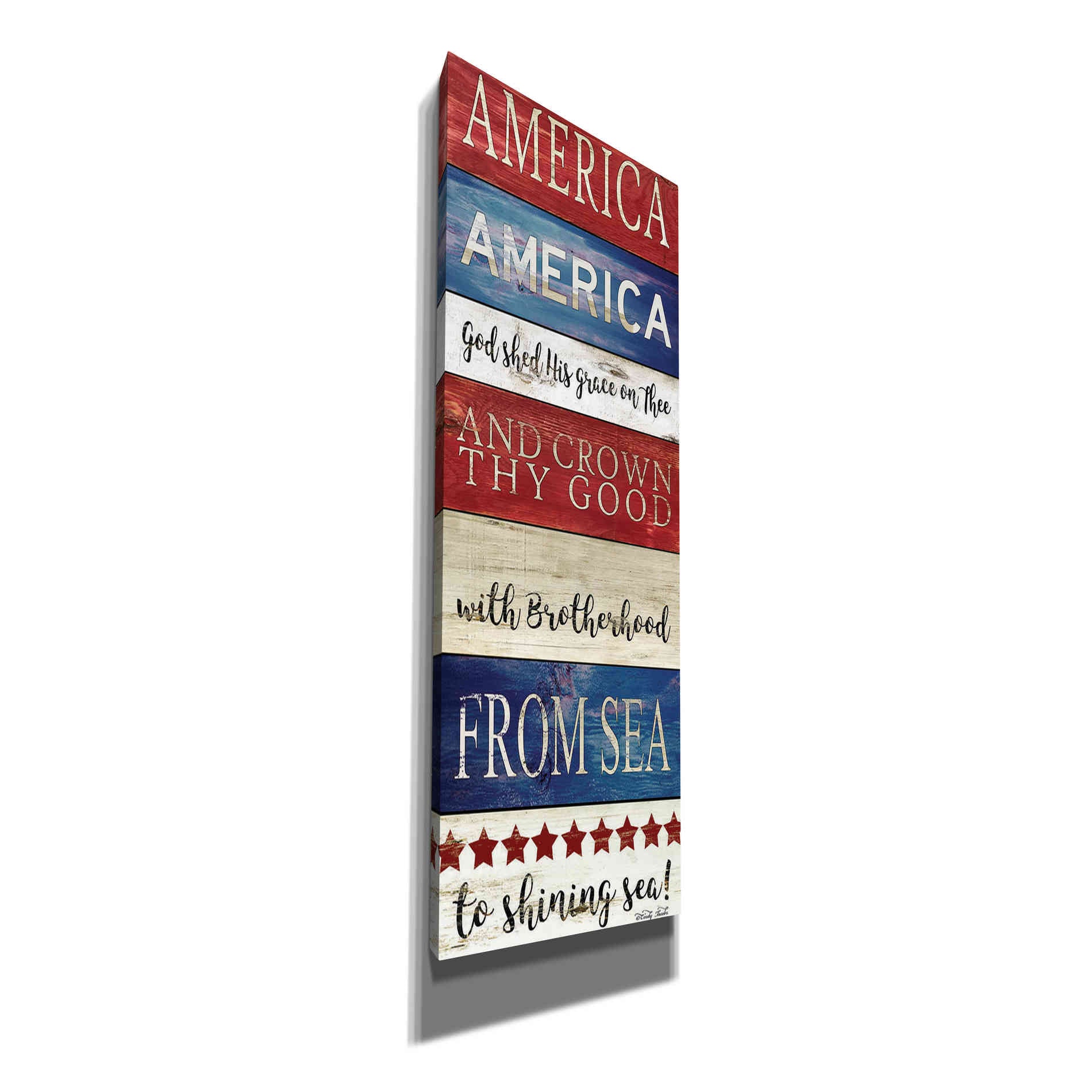 'America God Shed His Grace on Thee' by Cindy Jacobs, Canvas Wall Art