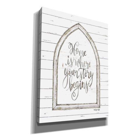Image of 'Home is Where Your Story Begins Arch' by Cindy Jacobs, Canvas Wall Art