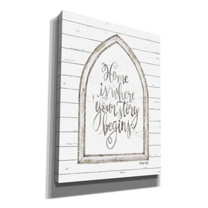 'Home is Where Your Story Begins Arch' by Cindy Jacobs, Canvas Wall Art