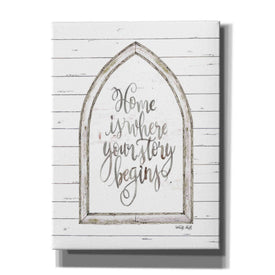 'Home is Where Your Story Begins Arch' by Cindy Jacobs, Canvas Wall Art
